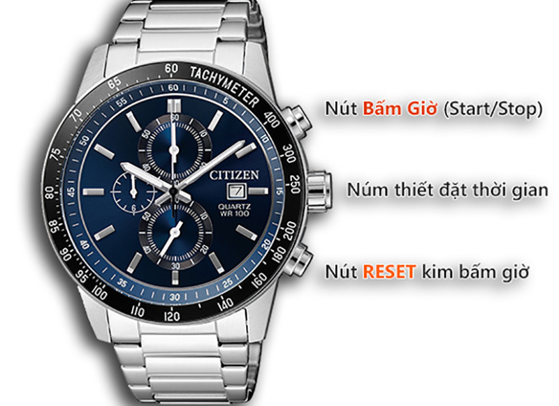 C&aacute;ch chỉnh đồng hồ 6 kim Chronograph